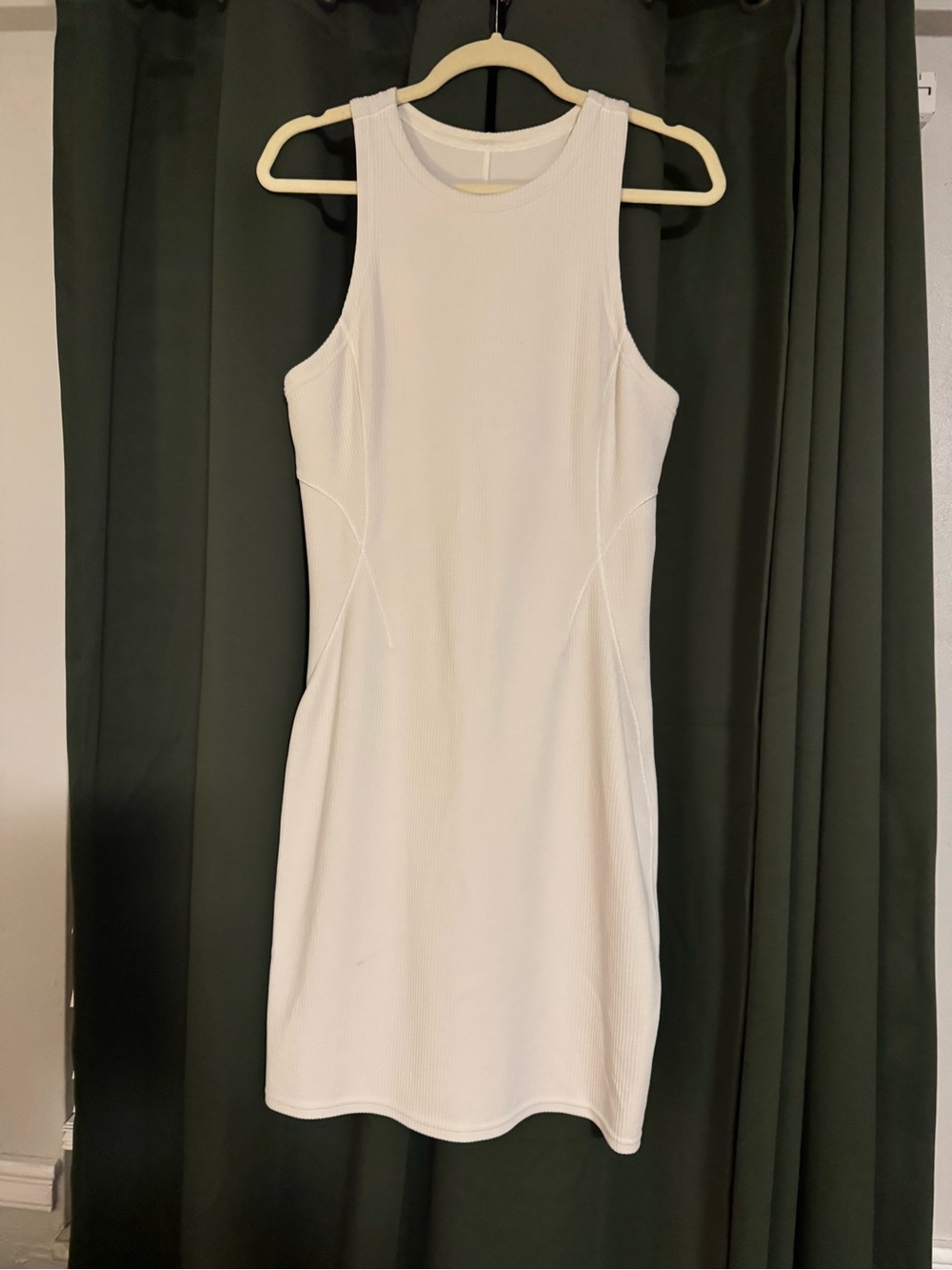 lululemon athletica White Ribbed Sleeveless Tank Dress